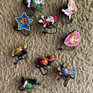 Paw Patrol Blue and Pink Straw Toppers